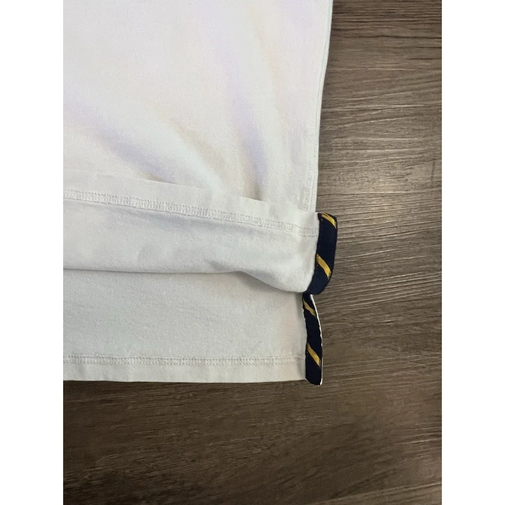 Rare Vintage POLO RALPH LAUREN Spell Out Scribble Polo Shirt 90s‎  White XL B29